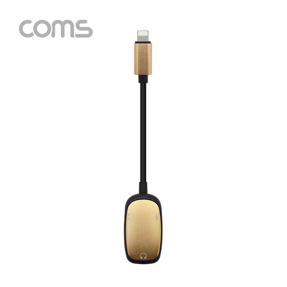 Coms iOS 8핀 (8Pin) 스테레오(AUX) 3.5mm 젠더 T형 / 충전 + 음악감상