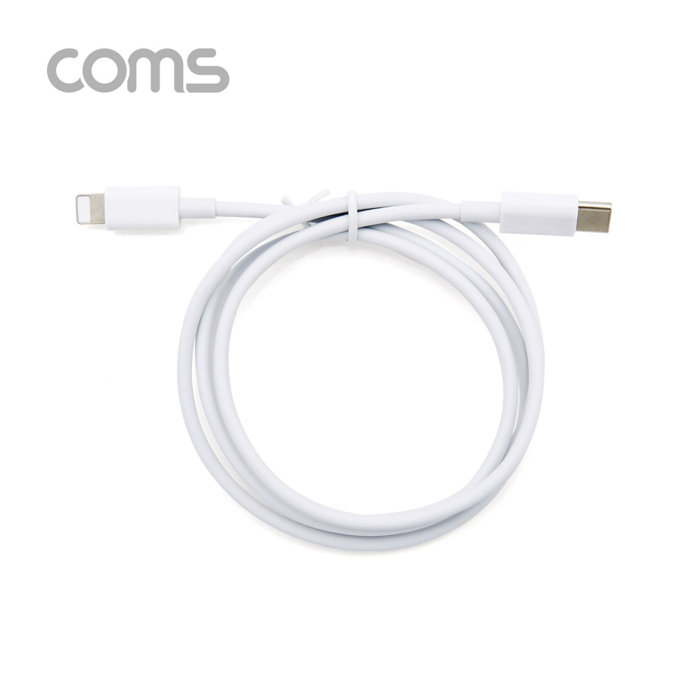 Coms USB 3.1(Type C) to 8핀 케이블 (USB-C M/8Pin M) / 90cm / White