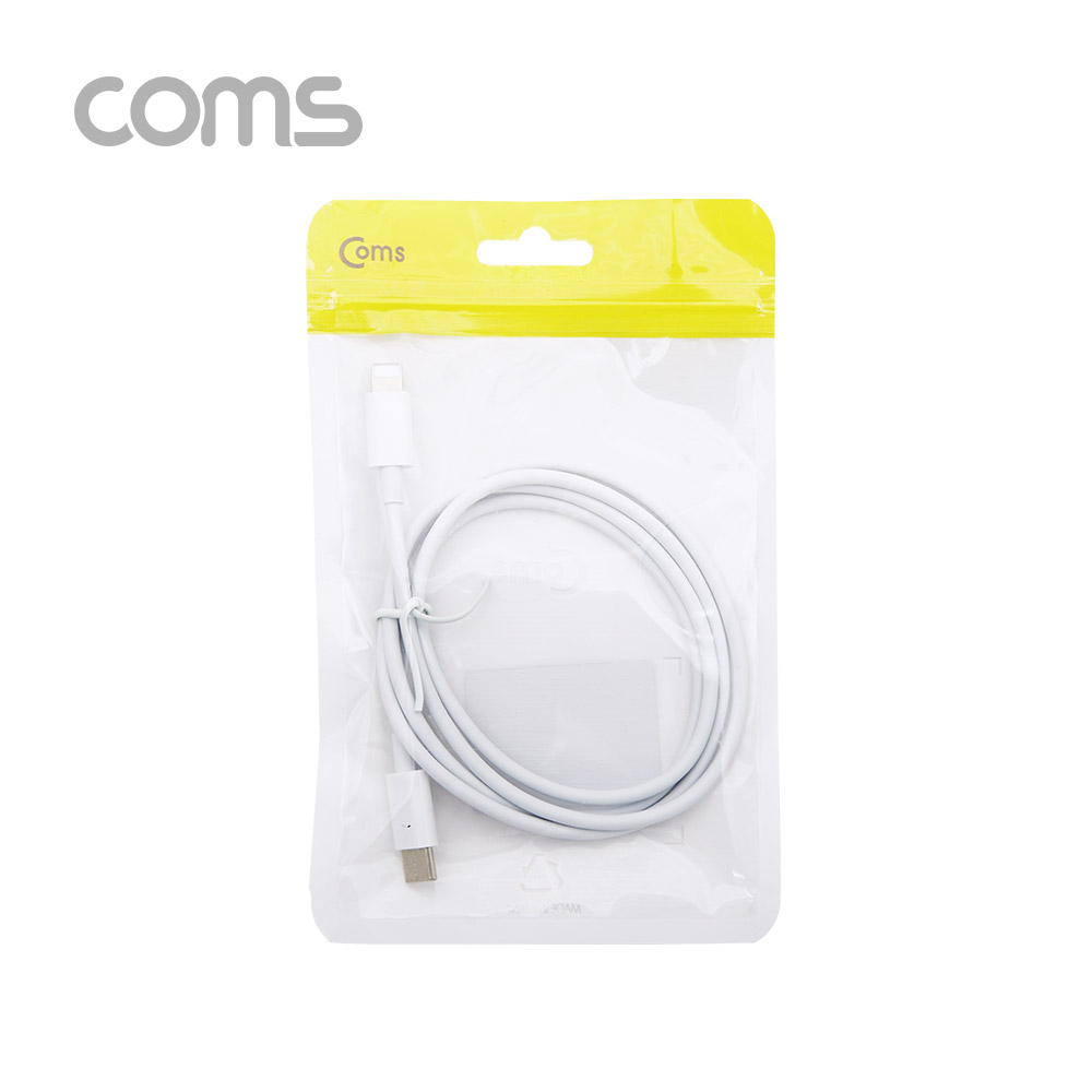 Coms USB 3.1(Type C) to 8핀 케이블 (USB-C M/8Pin M) / 90cm / White