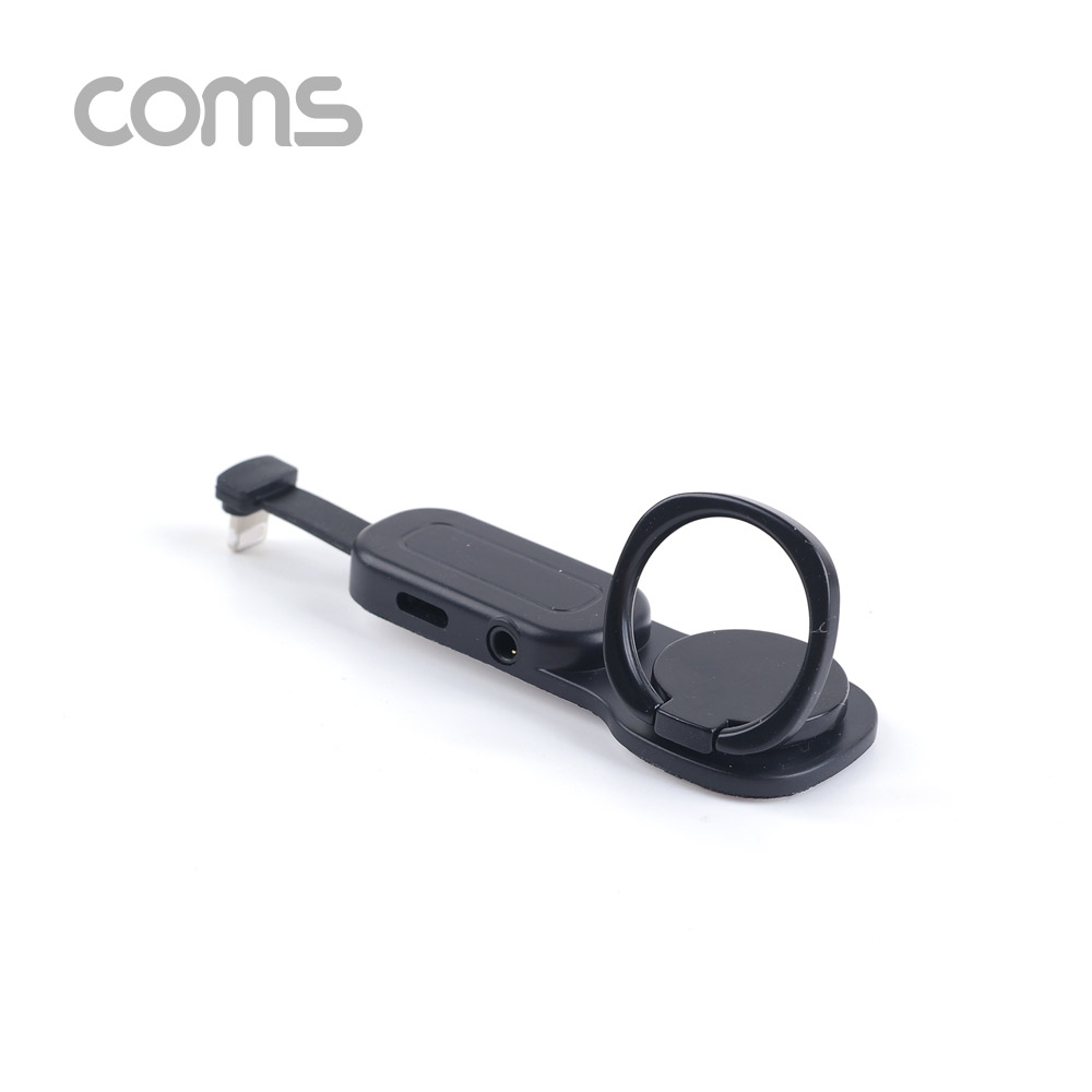 Coms iOS 8P 스마트폰 링홀더 (충전 / 이어폰), 8Pin / AUX