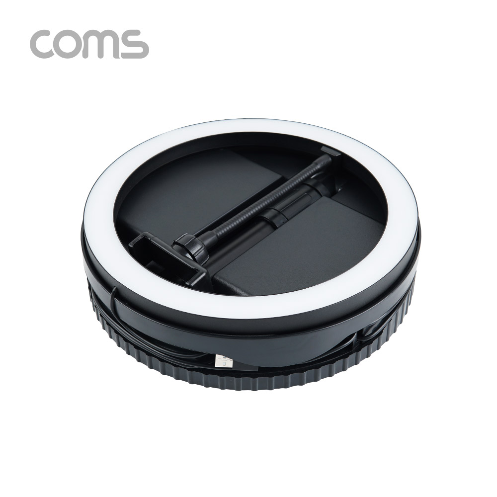 Coms LED 링 라이트 (10형) / LED 원형 램프 / 개인방송용 조명 / USB 전원