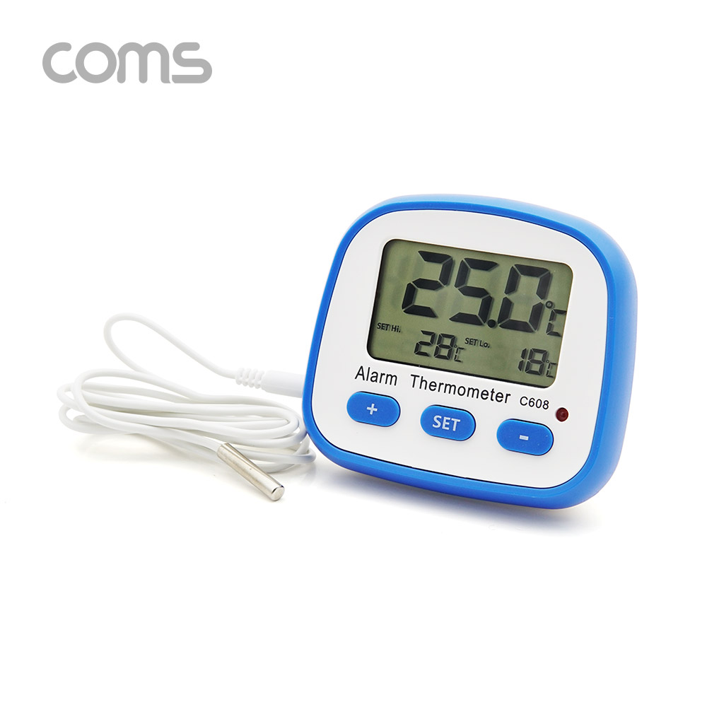 Coms 디지털 알람 온도계 / 실내 / 실외(접촉온도 측정)