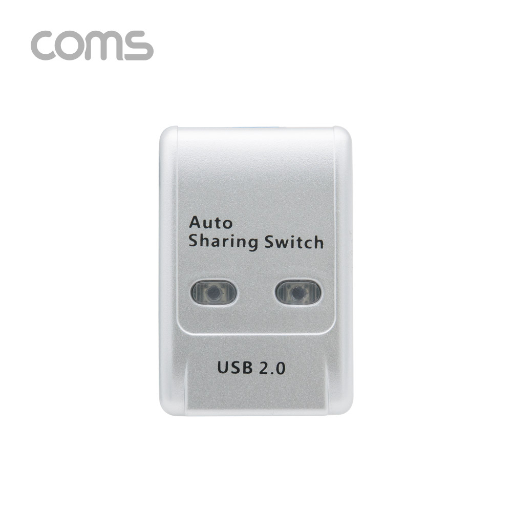 Coms USB 공유기 2:1 / 선택기 / USB 2.0 / 수동 스위치 및 프로그램 전환 방식