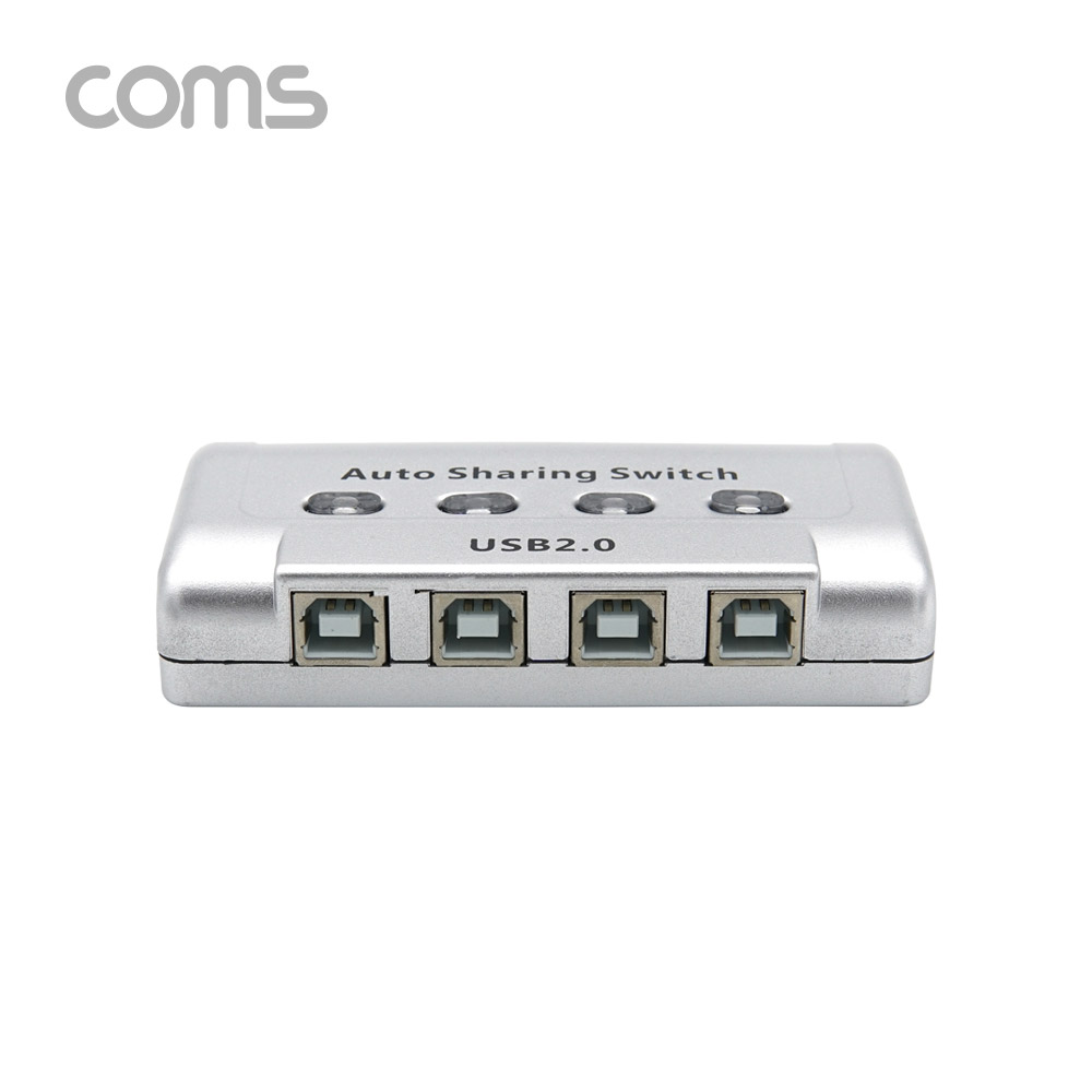 Coms USB 공유기 4:1 / 선택기 / USB 2.0 / 수동 스위치 및 프로그램 전환 방식