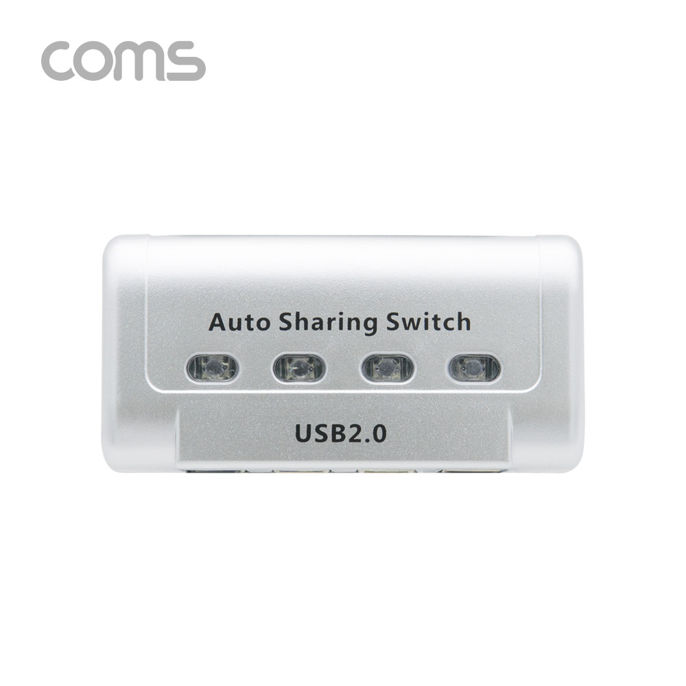 Coms USB 공유기 4:1 / 선택기 / USB 2.0 / 수동 스위치 및 프로그램 전환 방식
