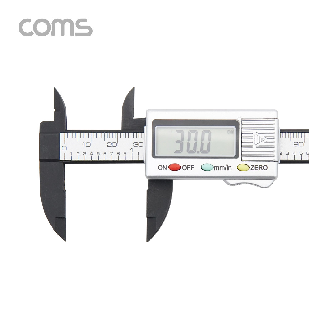 Coms 버니어 캘리퍼스(디지털) / ~100mm 측정 / 플라스틱 / 경량