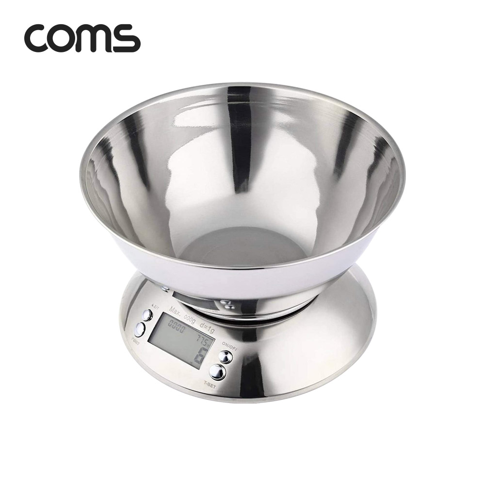 Coms 주방용 디지털 저울 / 1g단위 측정 / 온도계 / 타이머 지원