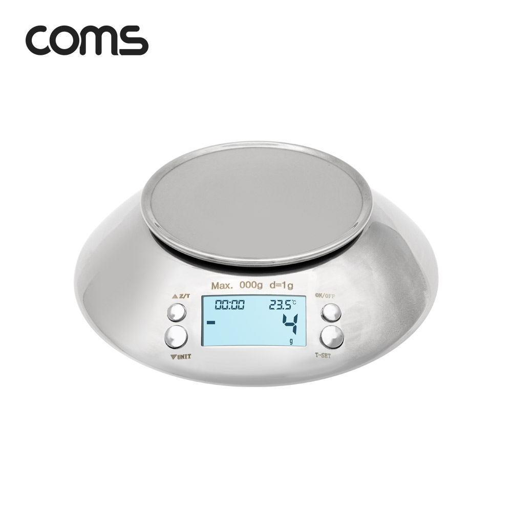Coms 주방용 디지털 저울 / 1g단위 측정 / 온도계 / 타이머 지원