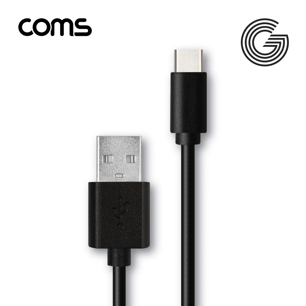 Coms G power C타입 롱케이블 2M Black
