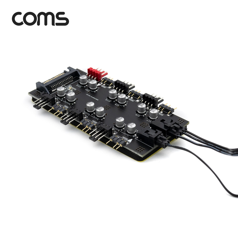 Coms PWM 팬 쿨러 CPU 컨트롤러 / 전원 분배 변환기 / 12V 4P 6Port / SATA 타입