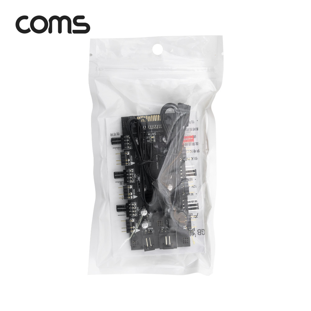 Coms PWM 팬 쿨러 CPU 컨트롤러 / 전원 분배 변환기 / 12V 4P 6Port / SATA 타입