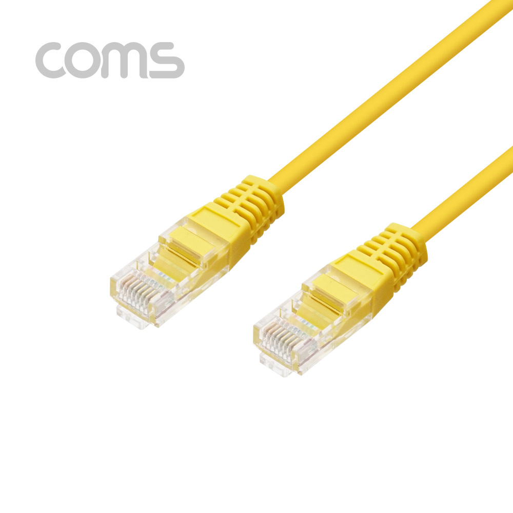 Coms 랜케이블(Direct/Cat#5) - 2M / Yellow