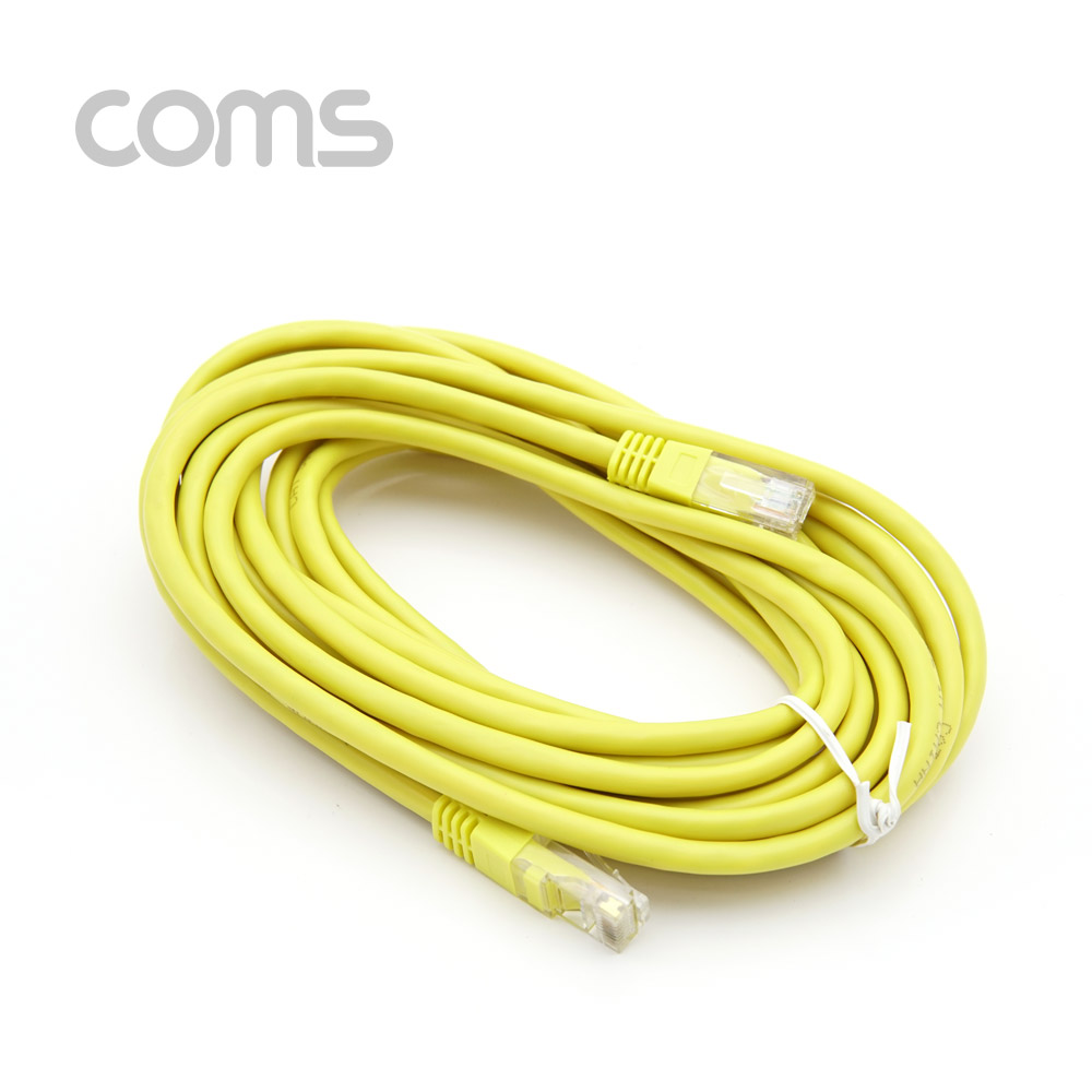 Coms 랜케이블(Direct/Cat#5) - 5M / Yellow