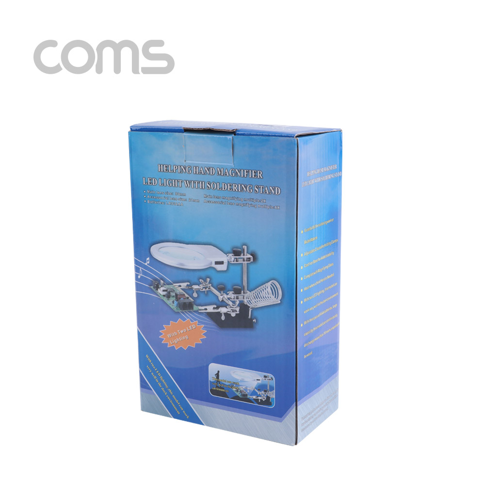 Coms 납땜 보조 스탠드 & 확대경 / 납땜 보조기 / 스탠드형 / 인두거치