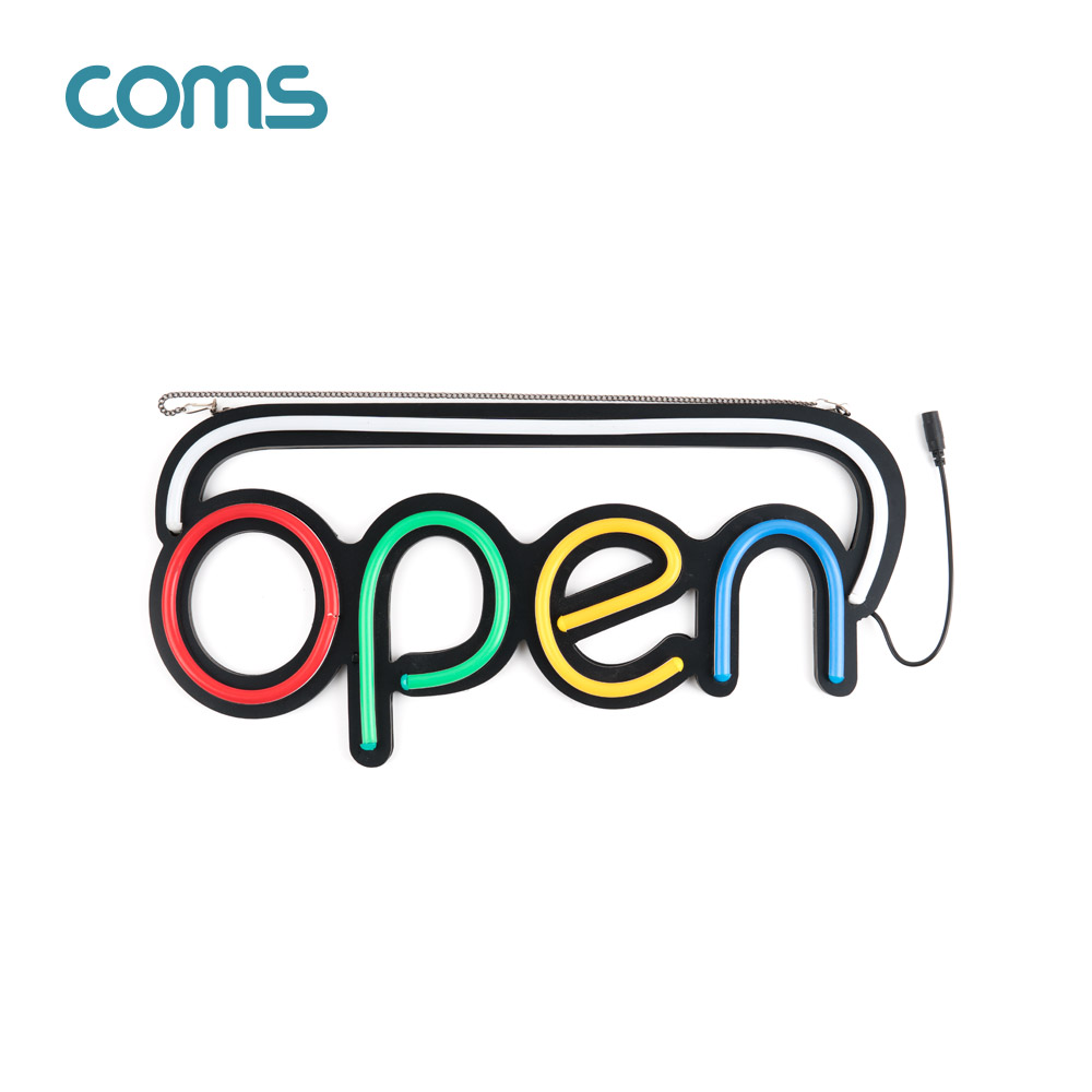 Coms LED 오픈 네온사인 보드 / OPEN 간판
