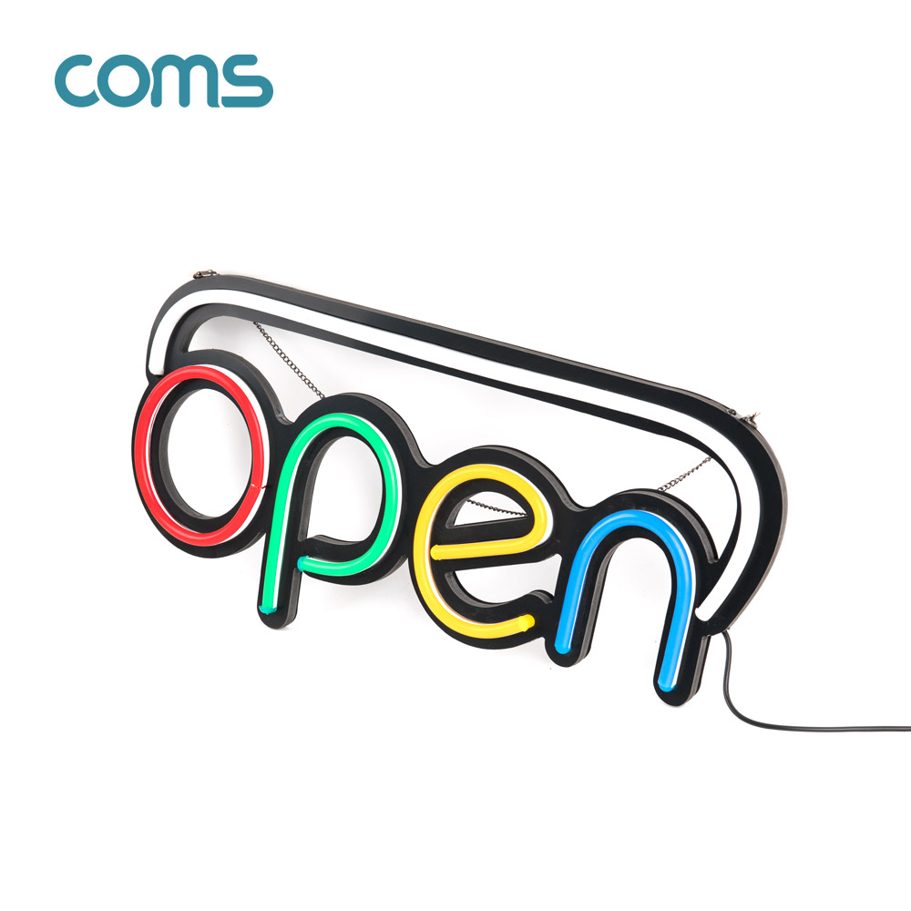 Coms LED 오픈 네온사인 보드 / OPEN 간판