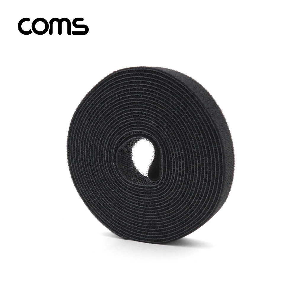 Coms 벨크로 타이 / 케이블 타이 / Black / 두께 2cm