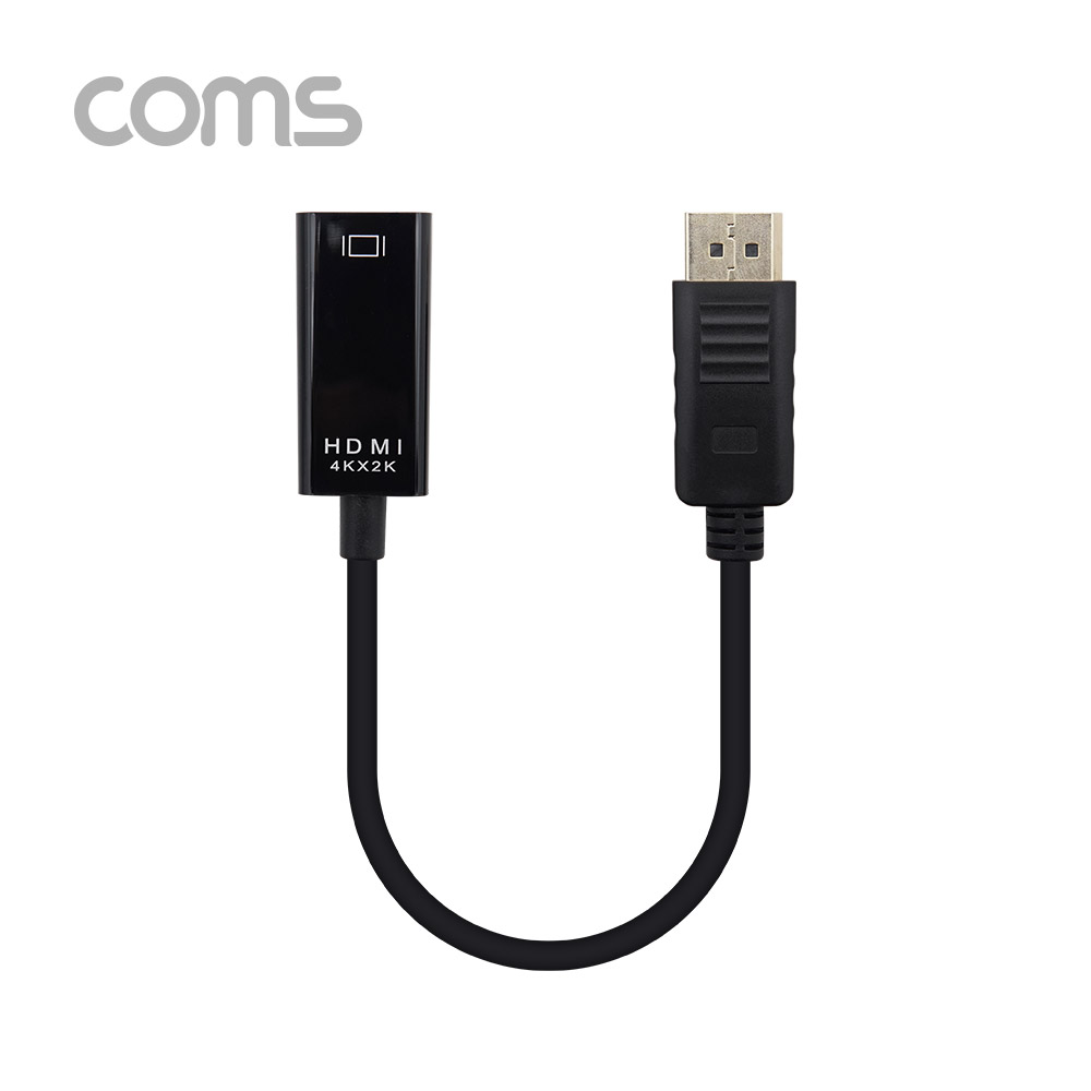 Coms 디스플레이 포트 컨버터 / DP(M) to HDMI(F) / 15cm / 4K2K@30Hz 지원