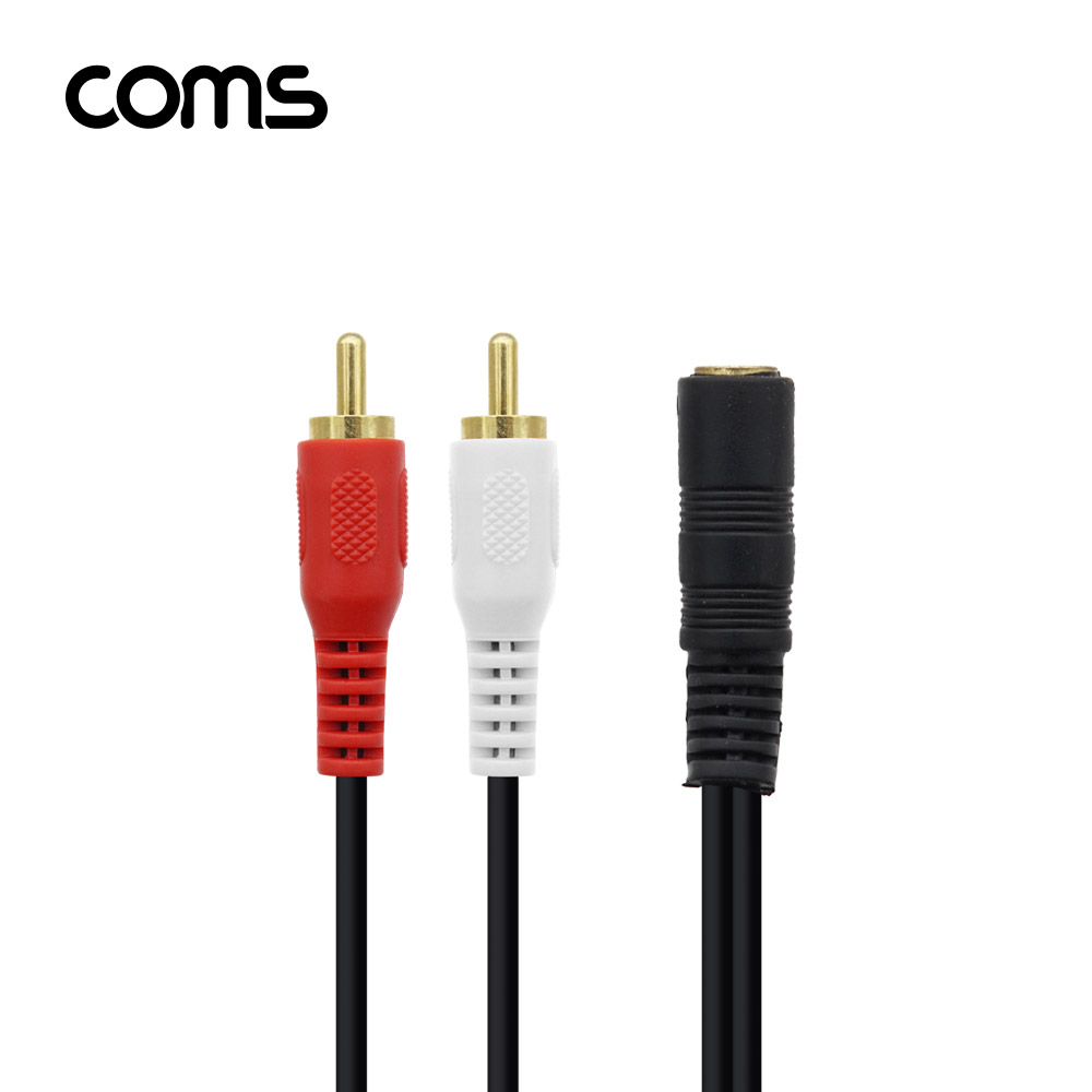 Coms 스테레오/RCA(2선) 케이블 (3.5 ST F/2RCA M) 5M