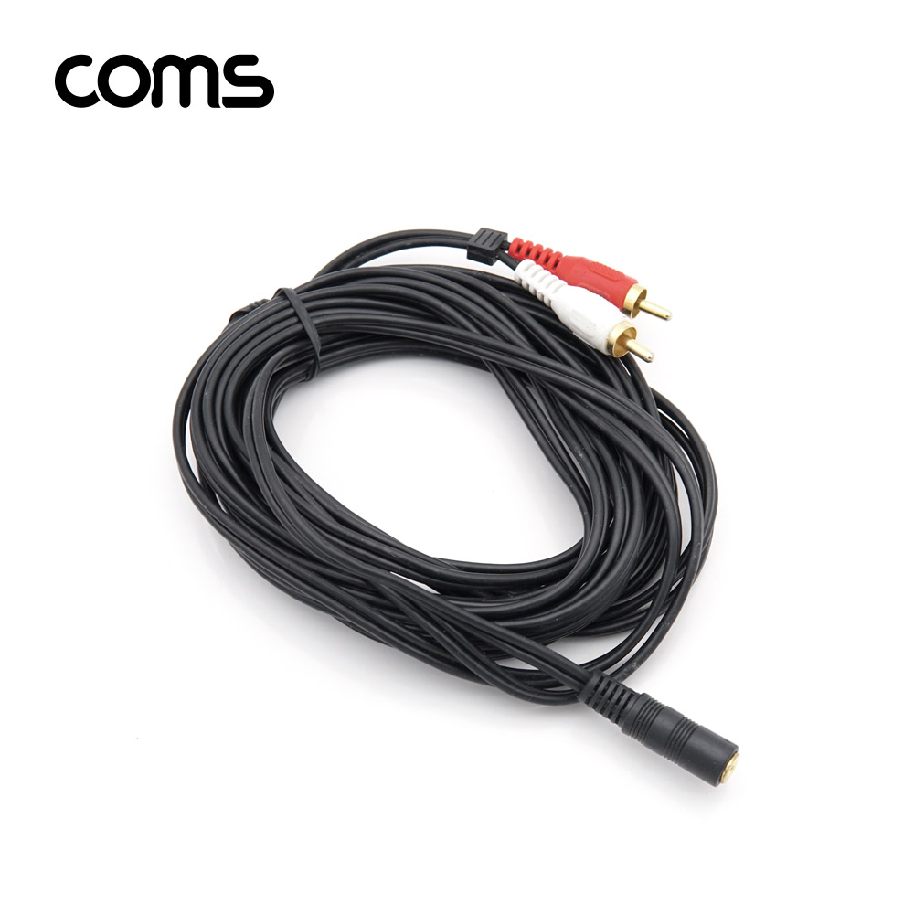 Coms 스테레오/RCA(2선) 케이블 (3.5 ST F/2RCA M) 5M