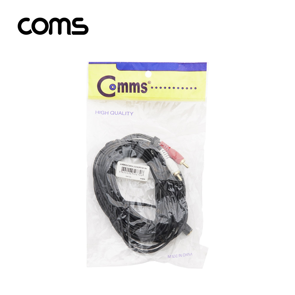 Coms 스테레오/RCA(2선) 케이블 (3.5 ST F/2RCA M) 5M