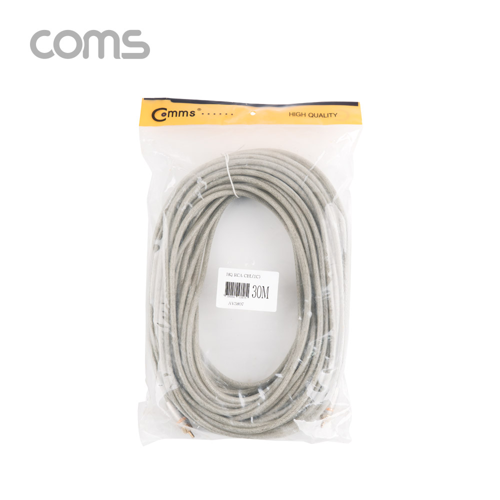 Coms RCA 케이블(1선/최고급) 30M / 메탈 / 6ø / 1RCA CBL / Metal Gold