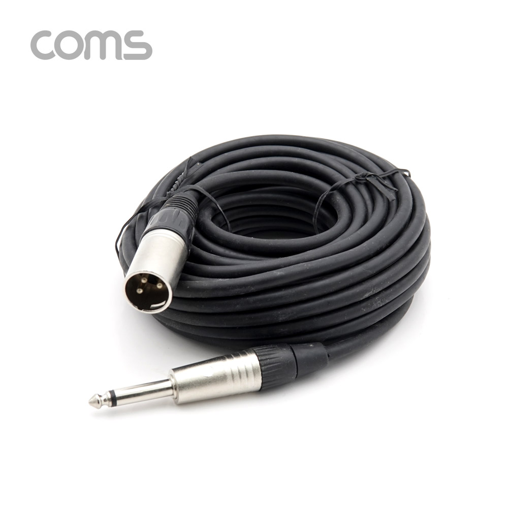 Coms 캐논(F)/6.3 Mono(M) 케이블 / 3P Mic(F)/6.3 Mono(M) / 10M