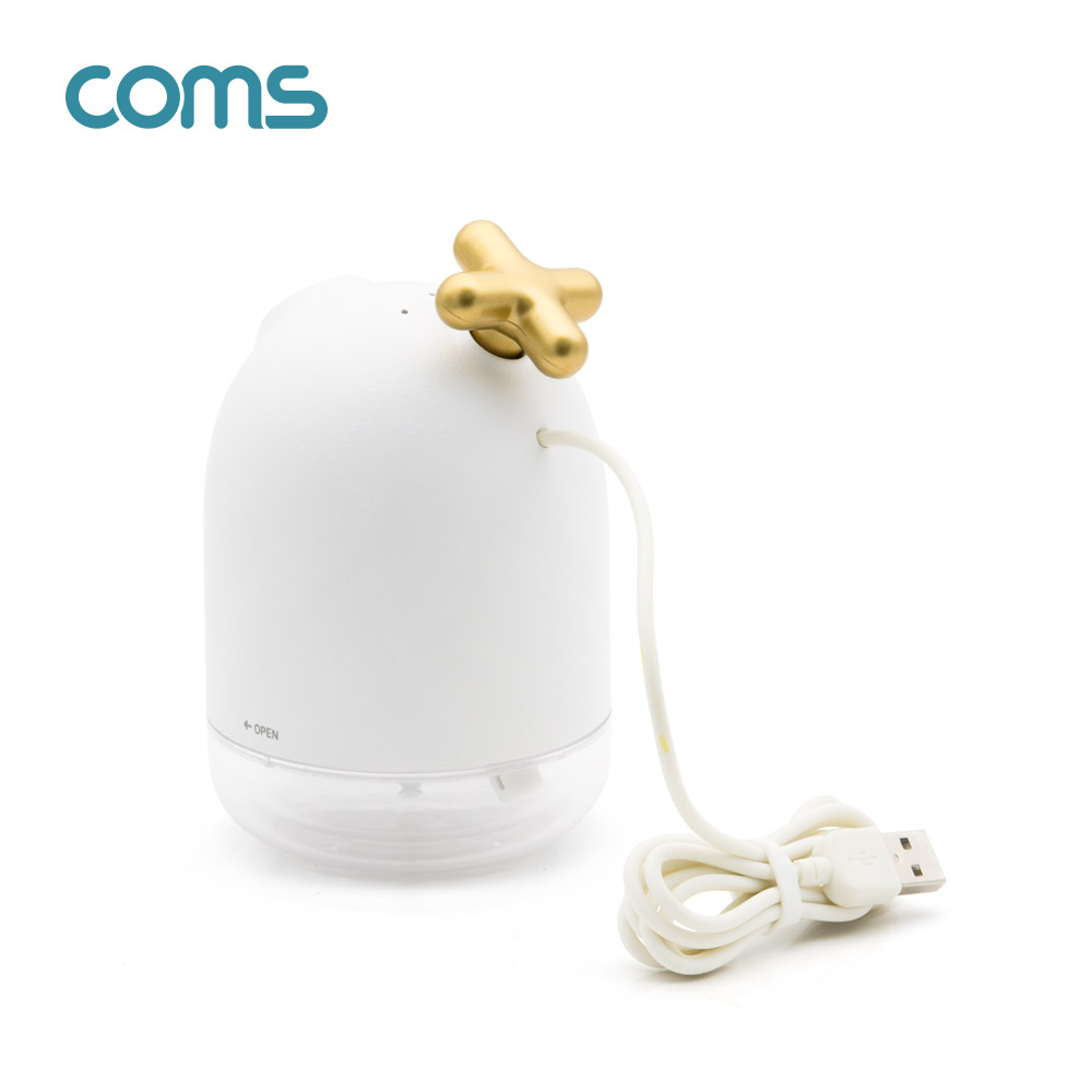 Coms USB 미니 가습기(200ml) / 유선 가습기 / 무드등 / 사무용 / 가정용 / 차량용