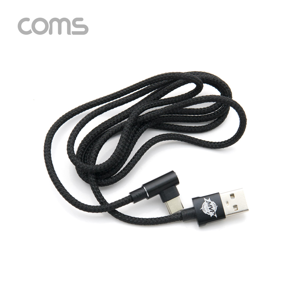 Coms USB 3.1 케이블(Type C) 1.2M / 3A / 고속충전 / 꺾임