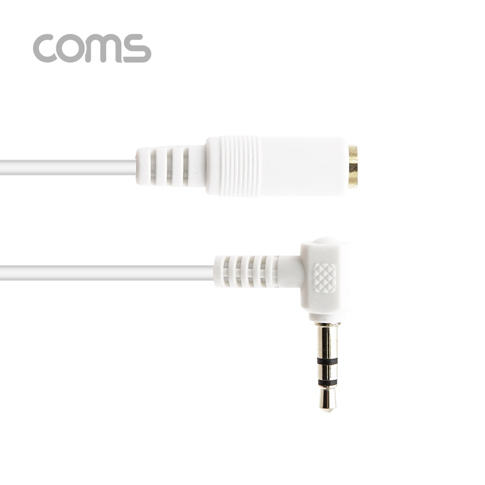 Coms 3.5Ø 스테레오 연장 케이블 ( M / F ) / 연장 / White / stereo