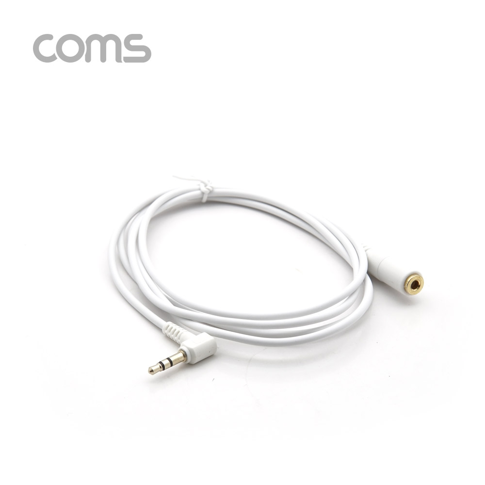 Coms 3.5Ø 스테레오 연장 케이블 ( M / F ) / 연장 / White / stereo