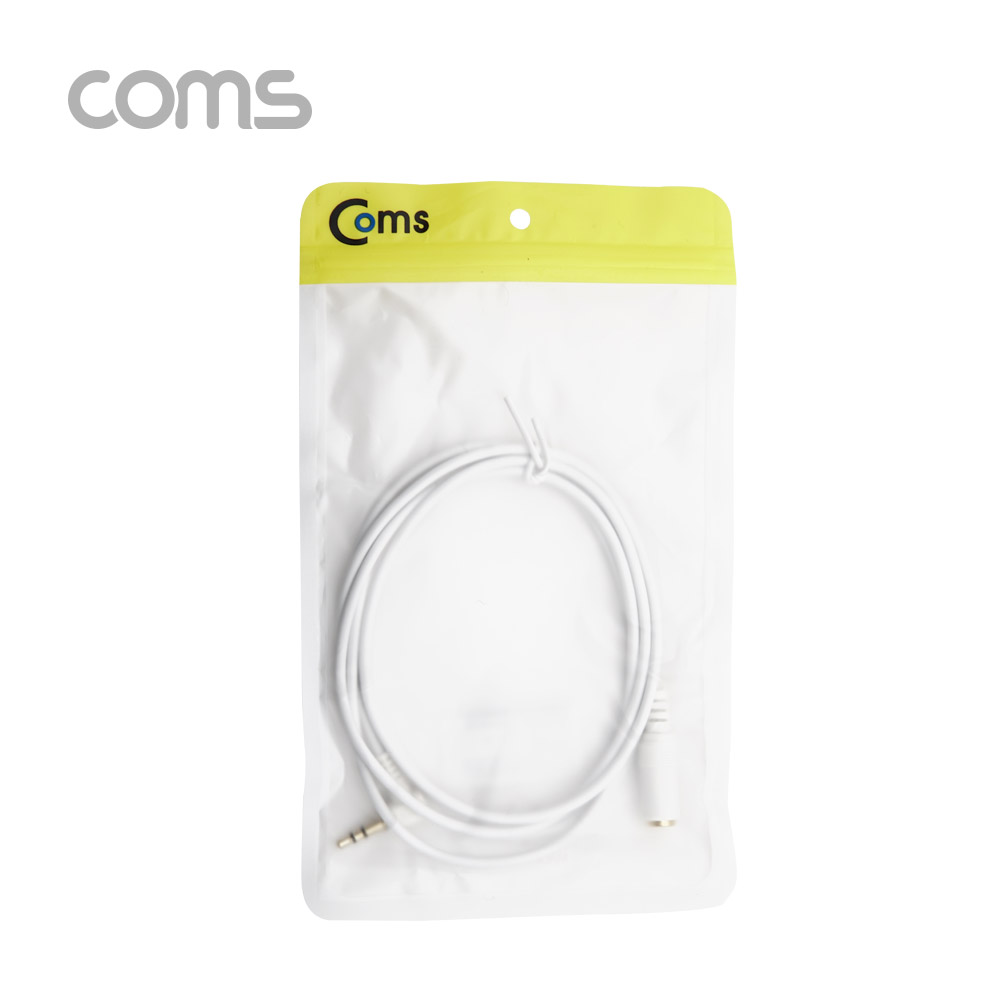 Coms 3.5Ø 스테레오 연장 케이블 ( M / F ) / 연장 / White / stereo