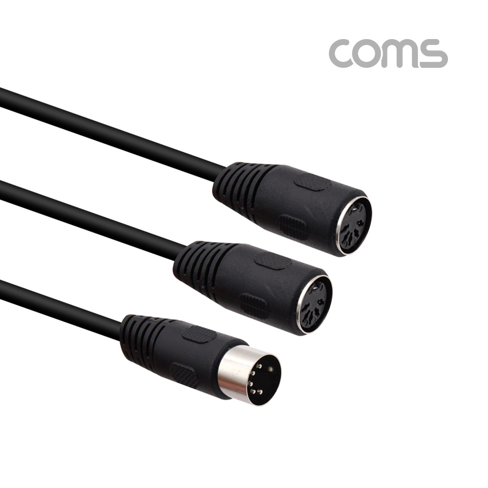 Coms 미디 케이블 Y형 50cm ( MD 5 M/F x 2) / MIDI / 연장 / 2 분배
