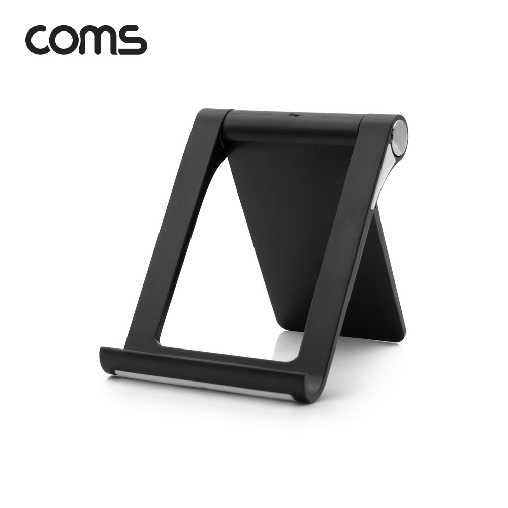 Coms 접이식 스마트폰 거치대 / 스탠드, Black