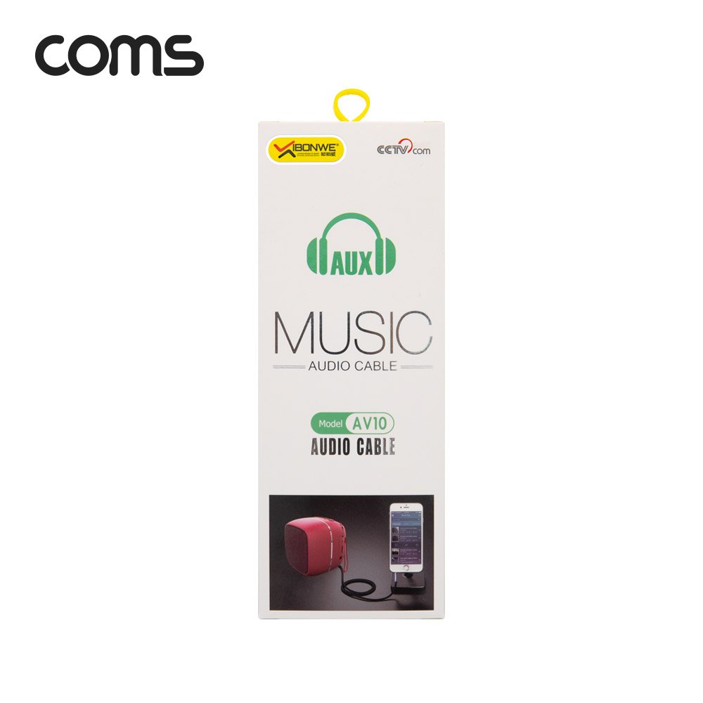 Coms 3극 스테레오/AUX 케이블 (M/M) 1M