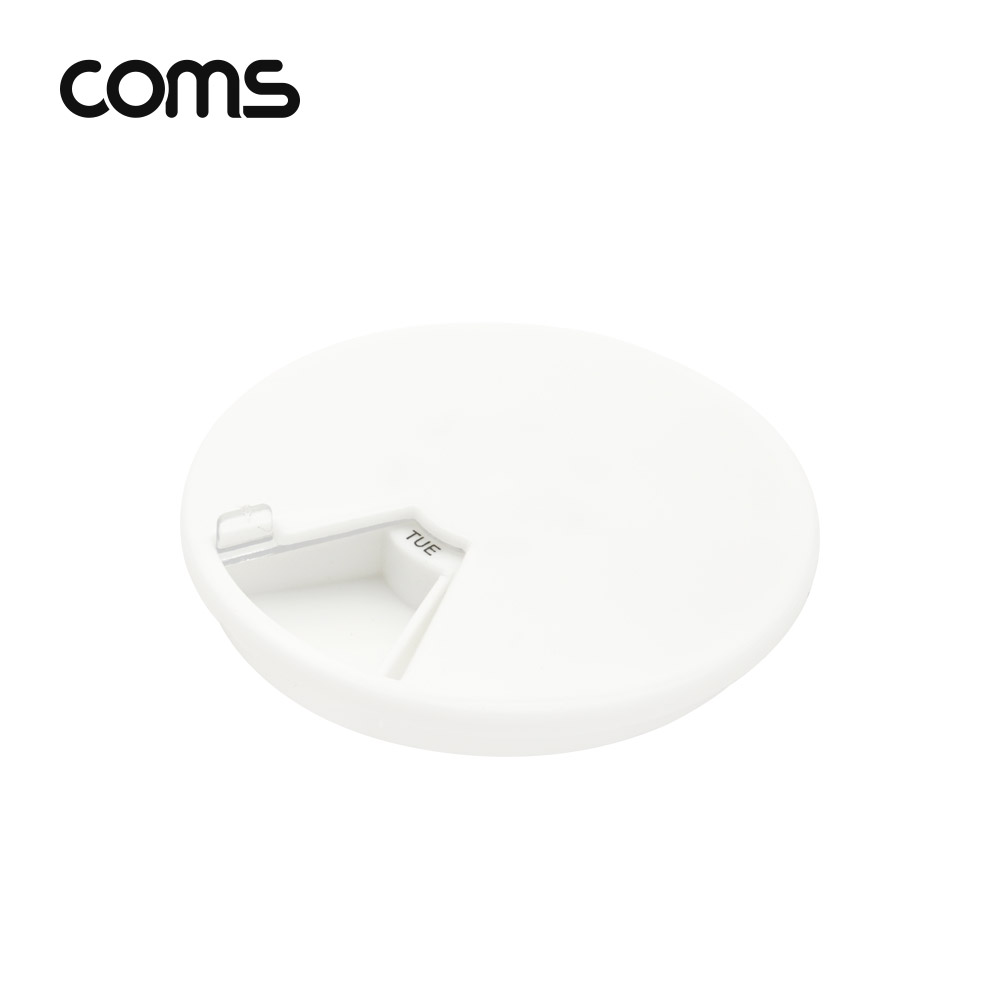 Coms 회전 알약 케이스(원형/7칸) / 요일별 / 화이트