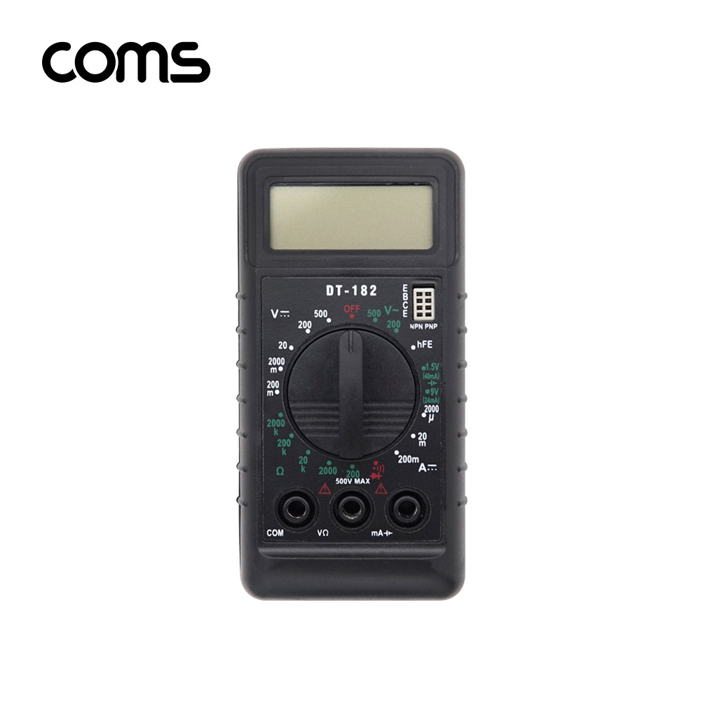 Coms 디지털 테스터기 (LCD 창/멀티테스터/전압/전류/저항)