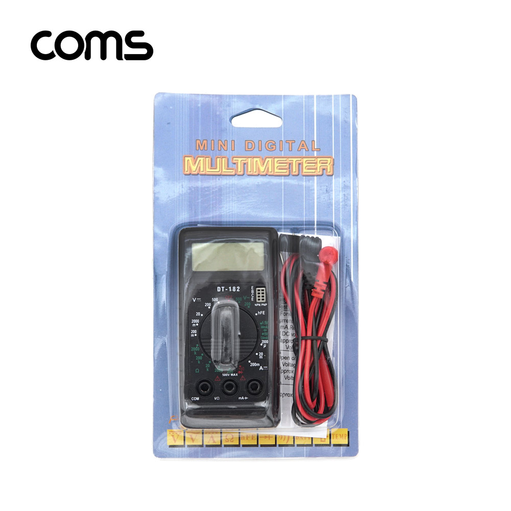 Coms 디지털 테스터기 (LCD 창/멀티테스터/전압/전류/저항)