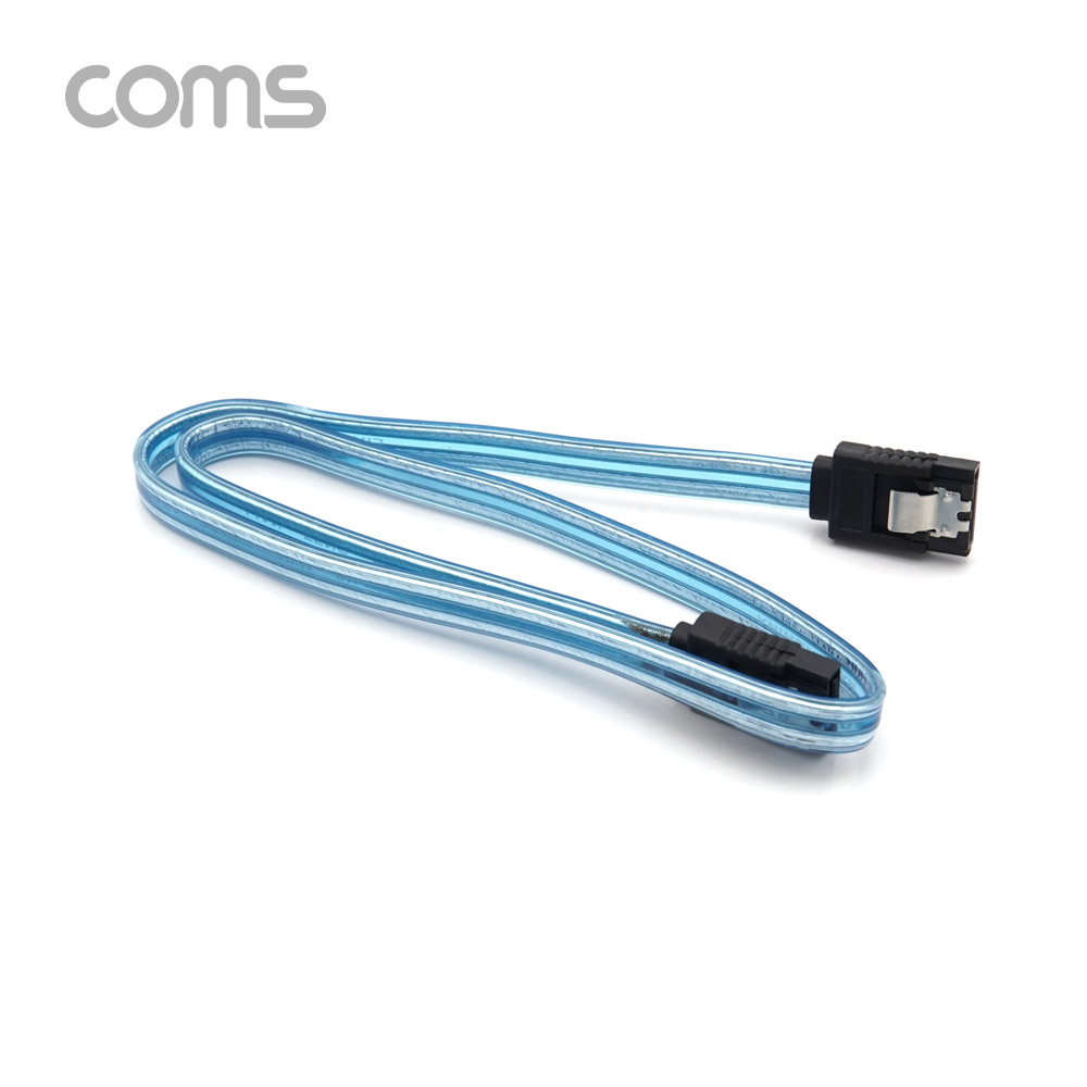 Coms SATA 하드 케이블 (SATA3) - Blue / 6.0Gbps, 일자형 / 50cm