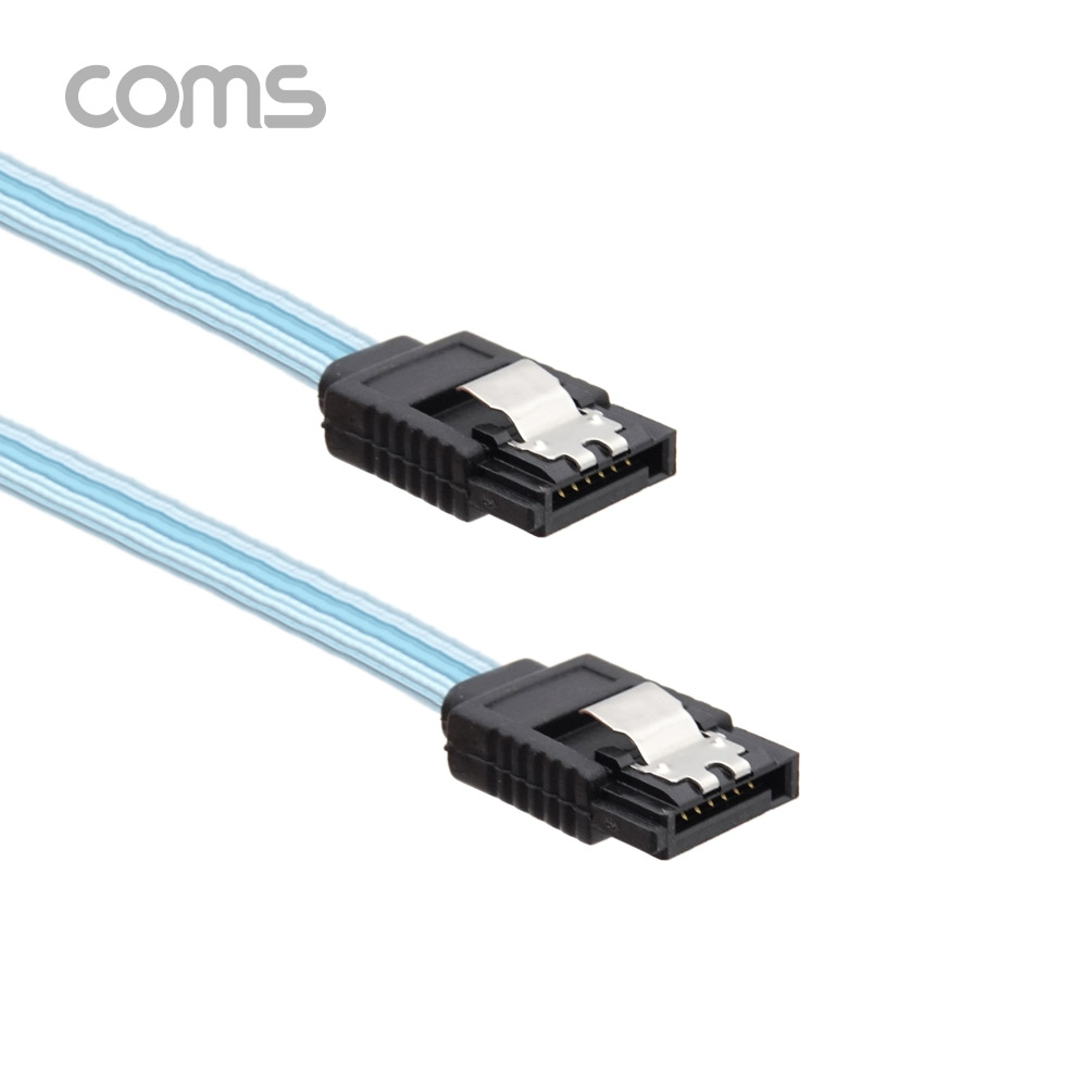 Coms SATA 하드 케이블 (SATA3) - Blue / 6.0Gbps, 일자형 / 50cm