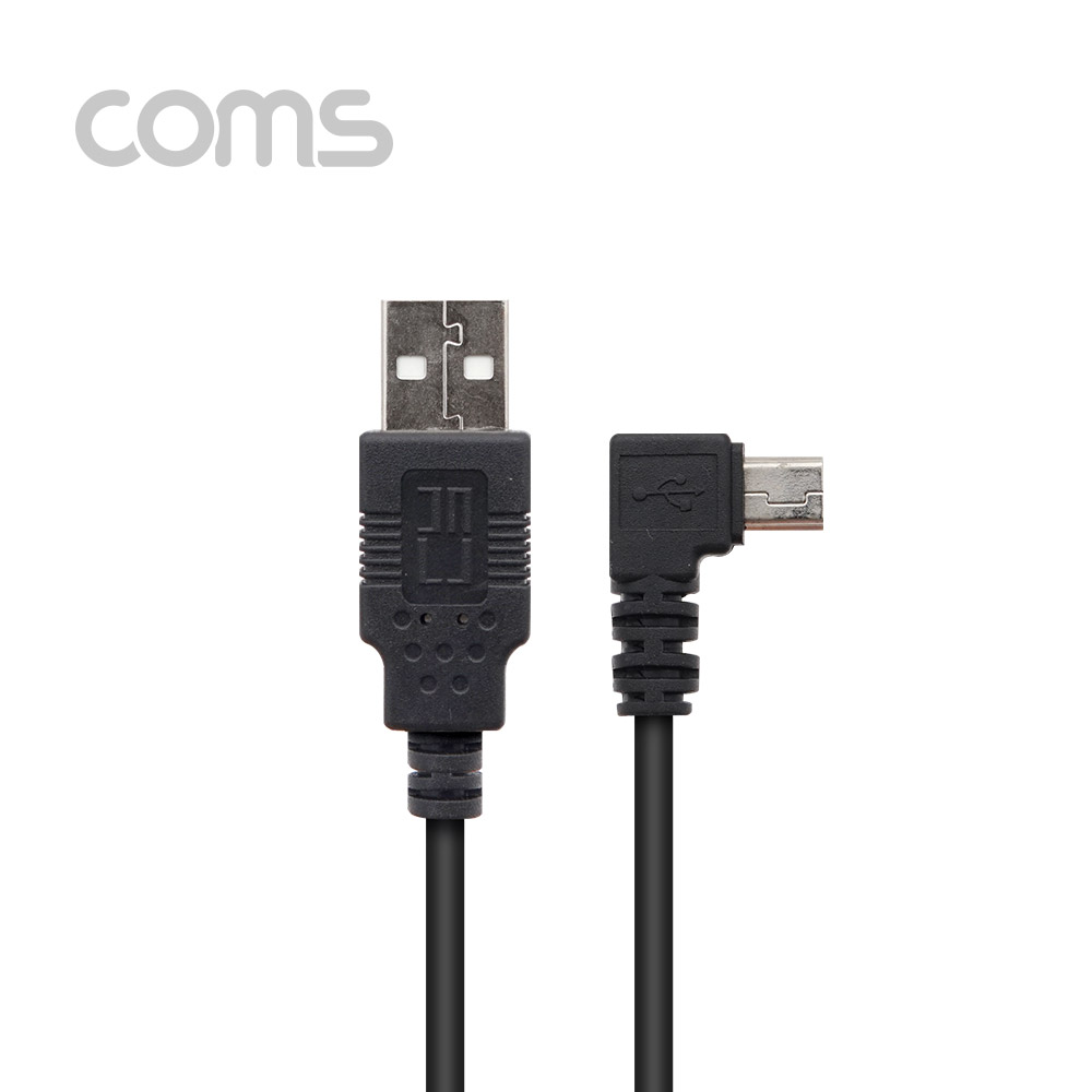 Coms USB 2.0 A (M)/Mini 5P (M) 케이블 - 3M / 꺾임형
