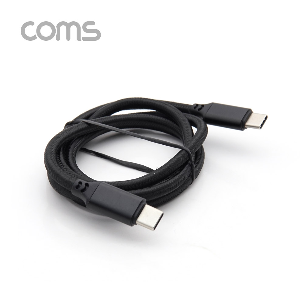 Coms USB 3.1 Type-C Gen1 케이블 C to C (M/M) / 1m / 3A / Black (5GB/S)