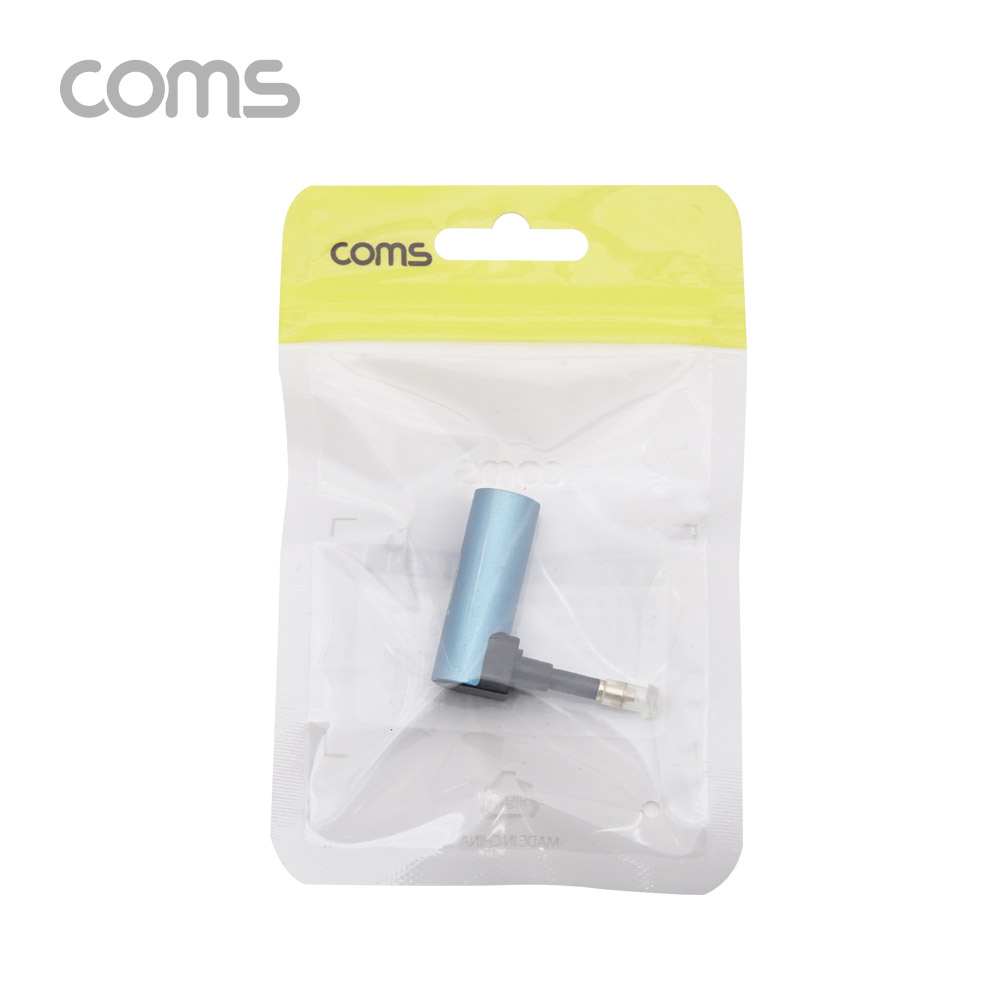 Coms 오디오광 젠더(각->원) / 각(F) / 원(M) / 꺾임형 / Metal