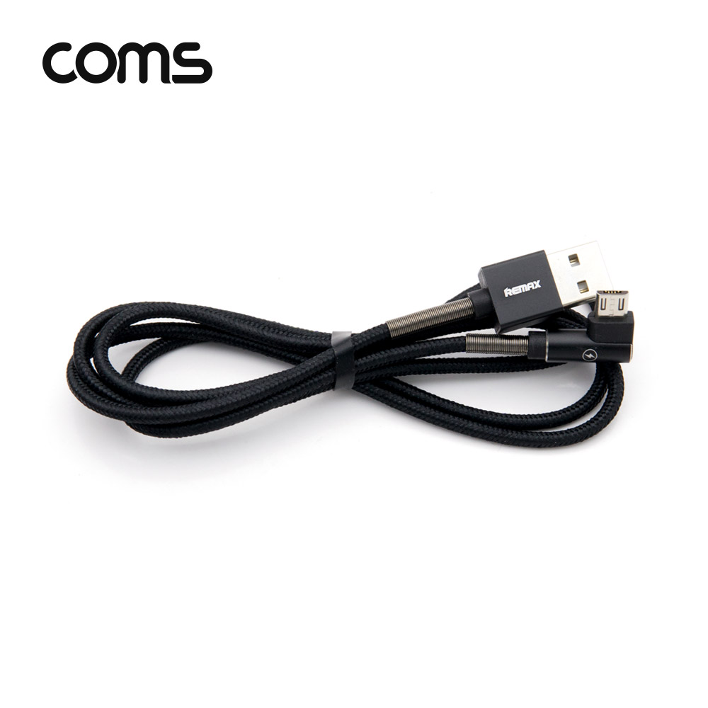 Coms Micro 5P 케이블 1M, 꺾임, 충전/데이터 전송, 안드로이드
