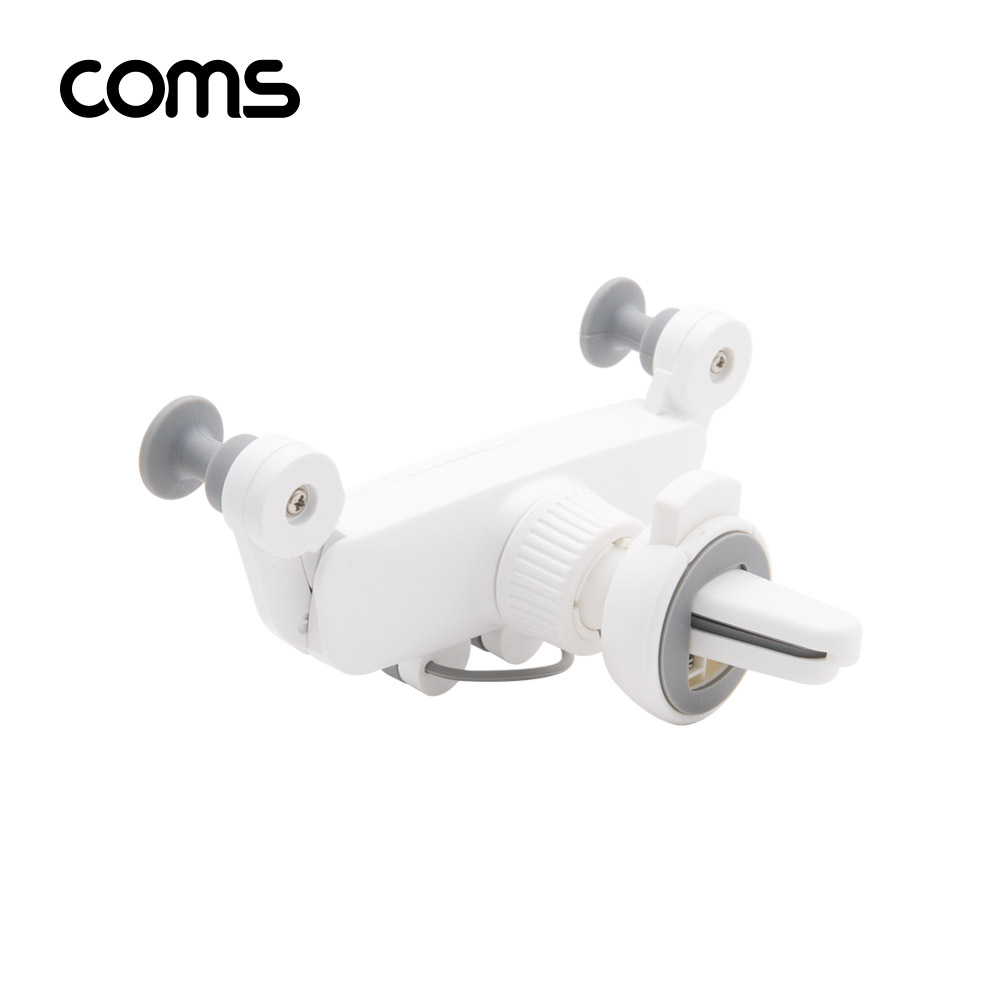 Coms 차량용 스마트폰 거치대 / 송풍구, 에어컨 설치 / White