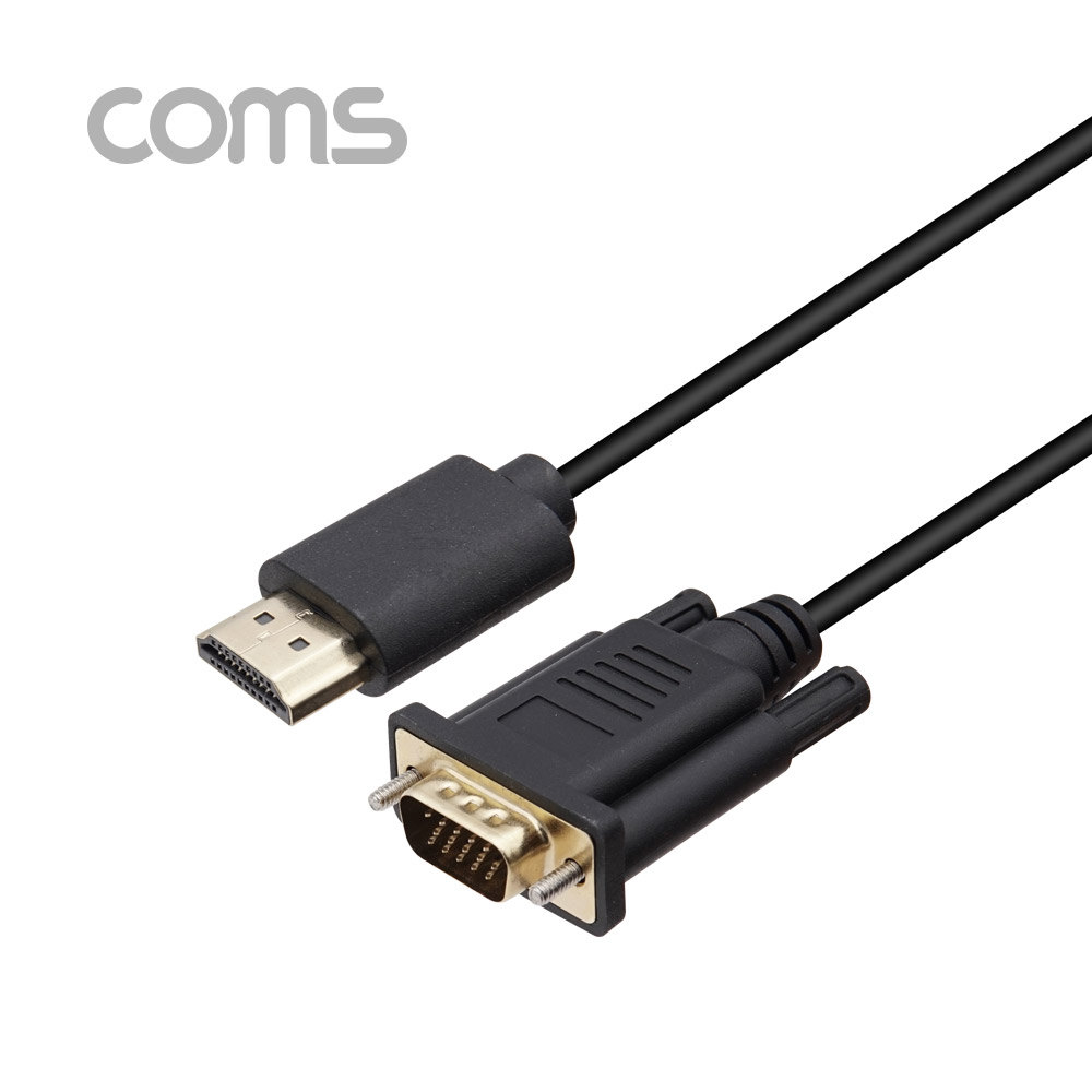 Coms HDMI 케이블 (HDMI to VGA) / 1.8M / black