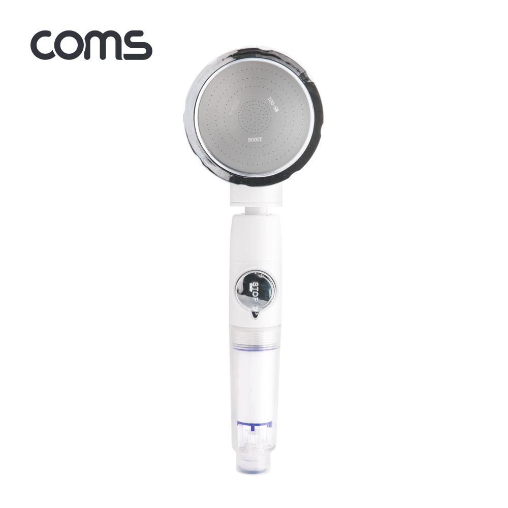Coms 힐링 에너지볼 샤워기 / 원터치 절수 케어 / 퀀텀 에너지볼 20g / 은나노 항균볼 4g