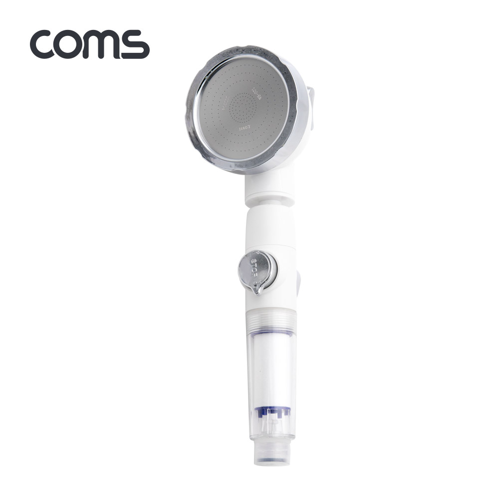 Coms 힐링 에너지볼 샤워기 / 원터치 절수 케어 / 퀀텀 에너지볼 20g / 은나노 항균볼 4g