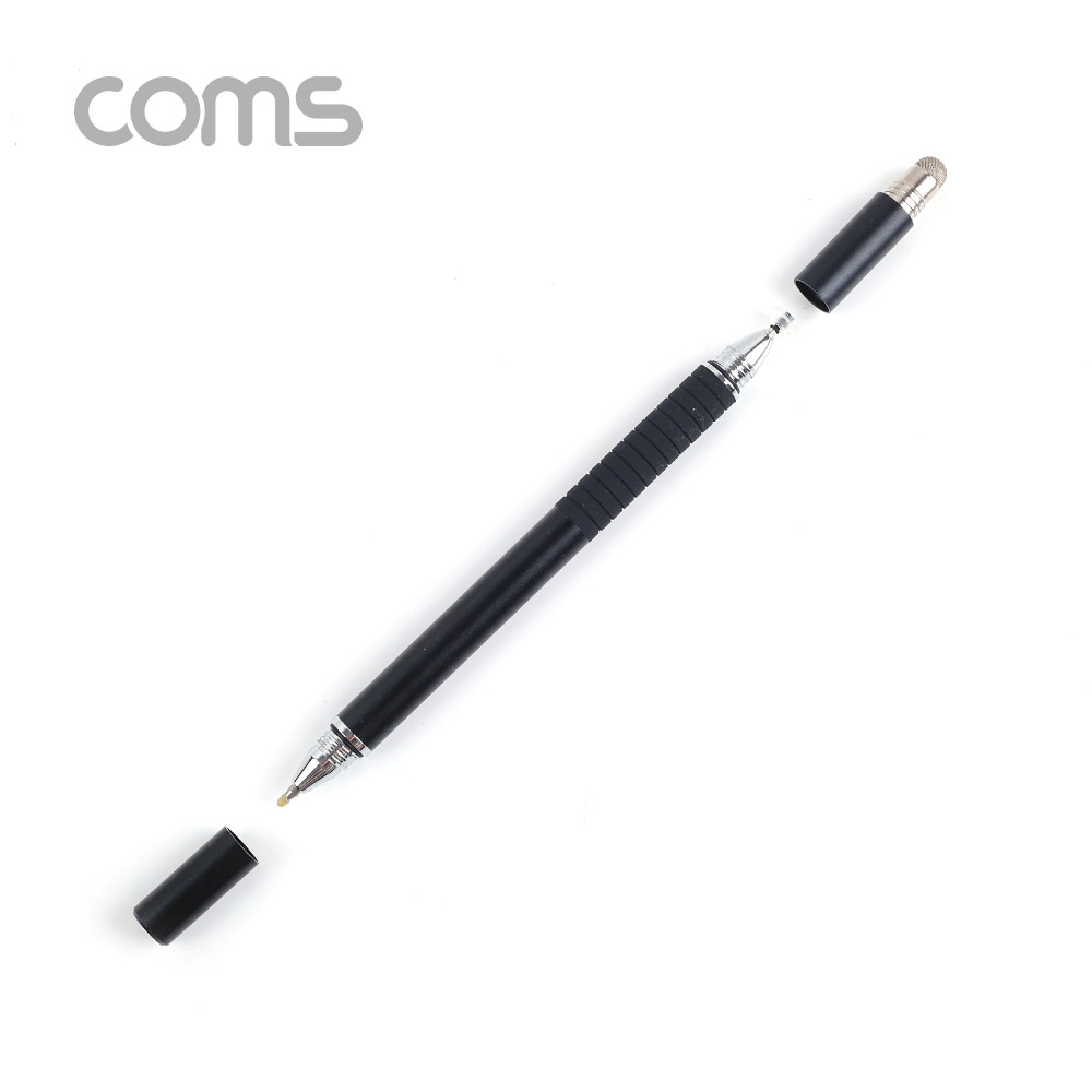 Coms 스마트폰 터치펜(볼펜 포함) / 정전식 / 디스크형 / 펜 타입 / 스타일러스 / black