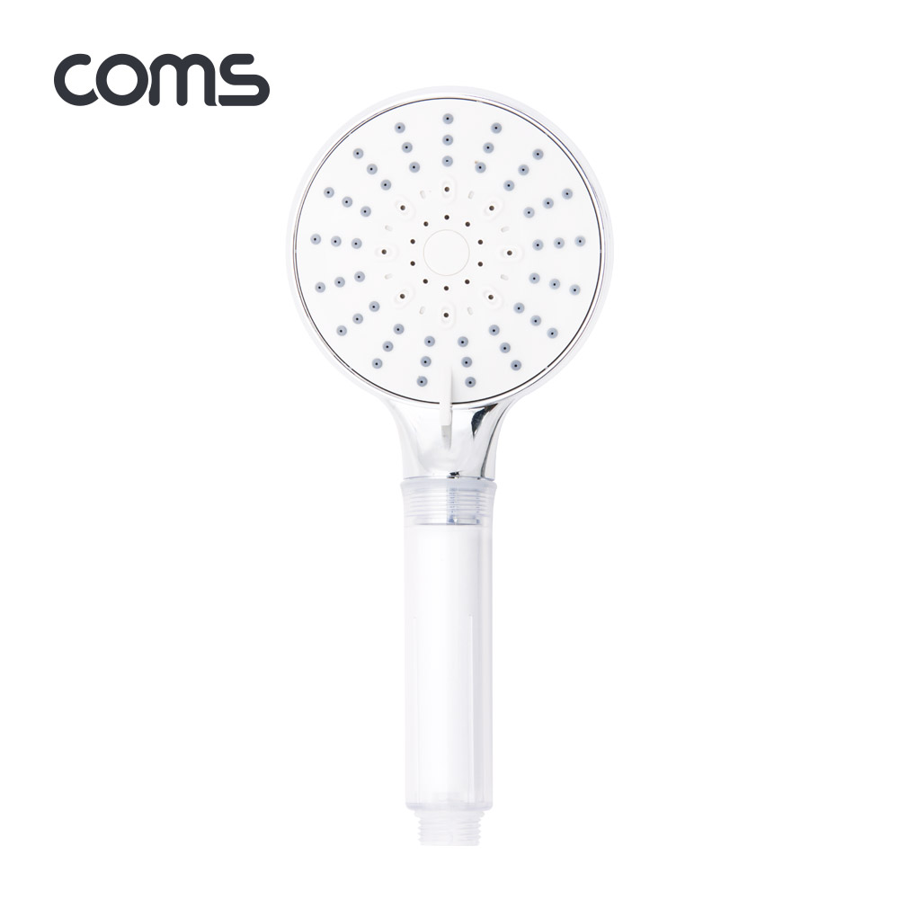 Coms 힐링 에너지볼 샤워기 / 5단 물줄기 조절 / 퀀텀 에너지볼 10g / 은나노 항균볼 5g